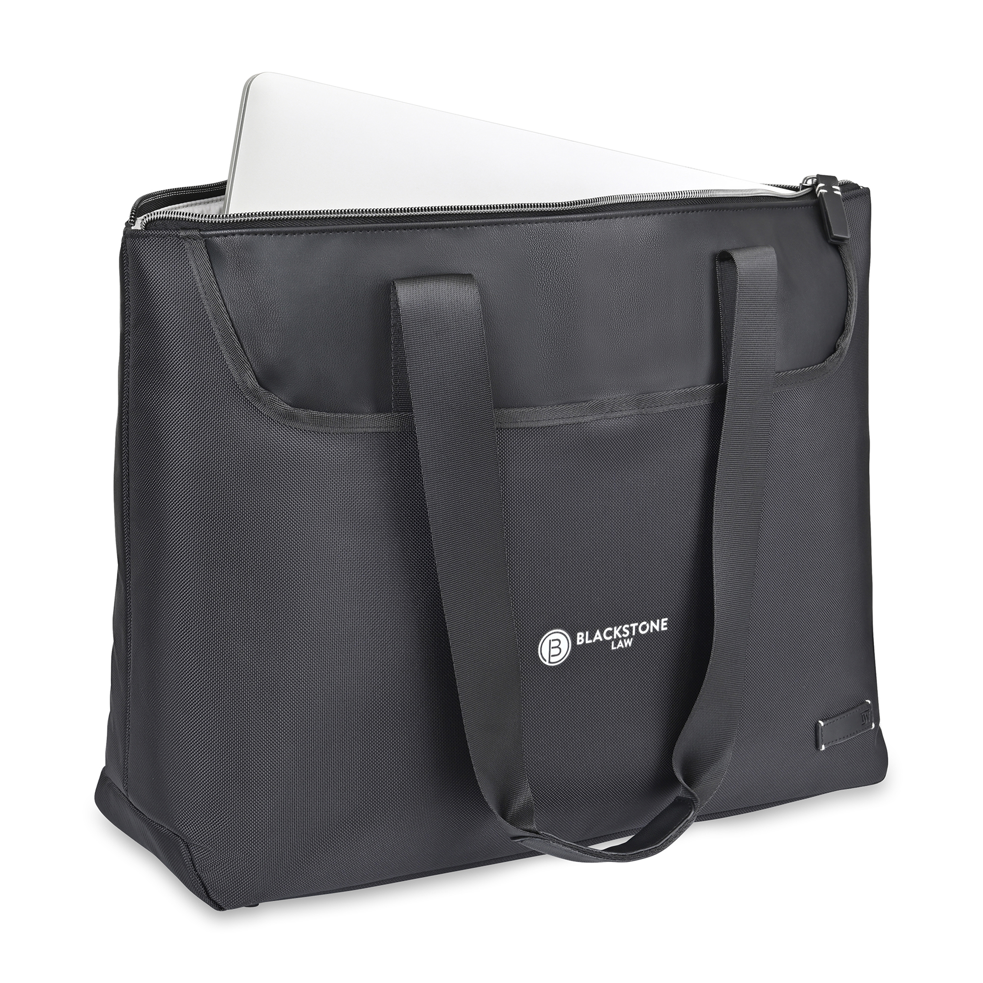 Picture of Travis & Wells Lennox Recycled Nylon Laptop Tote - Black