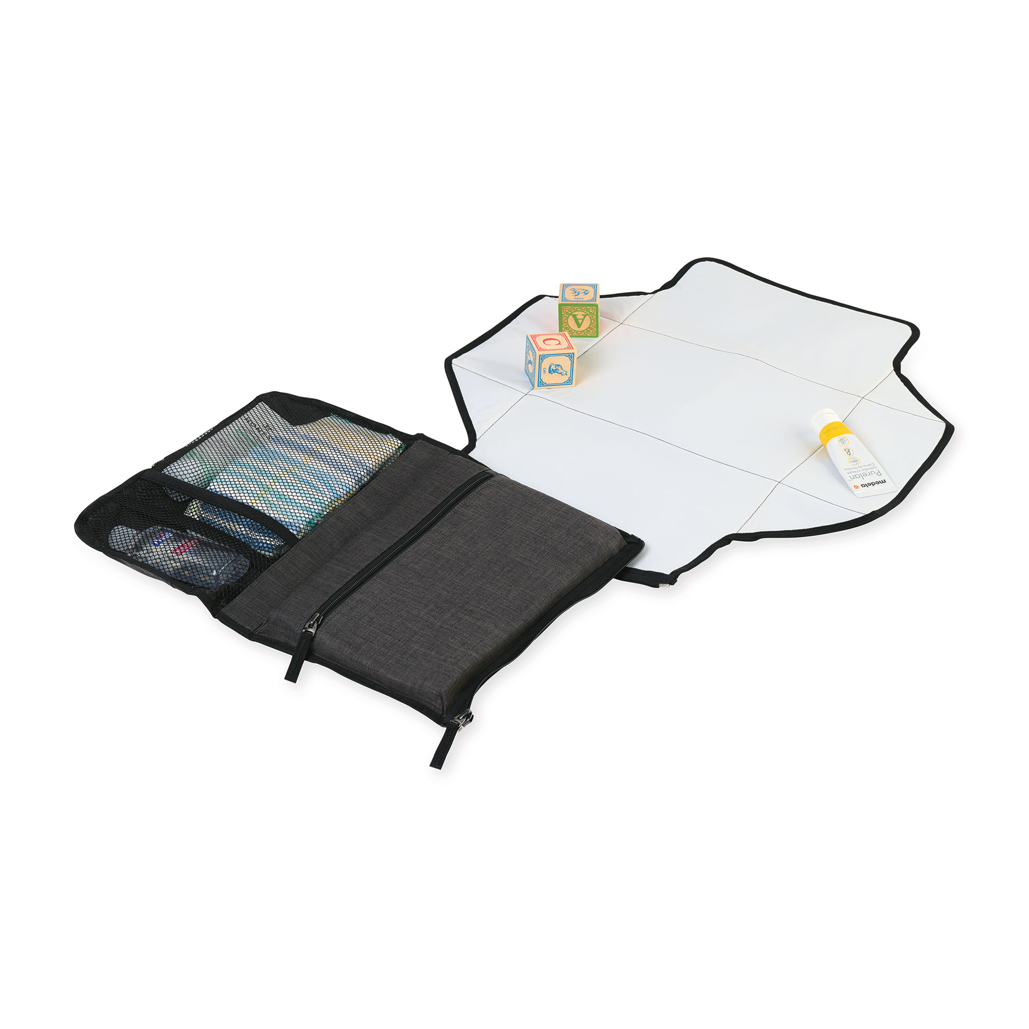 Picture of Reagan Recycled rPET Portable Changing Pad Station - Charcoal Heather