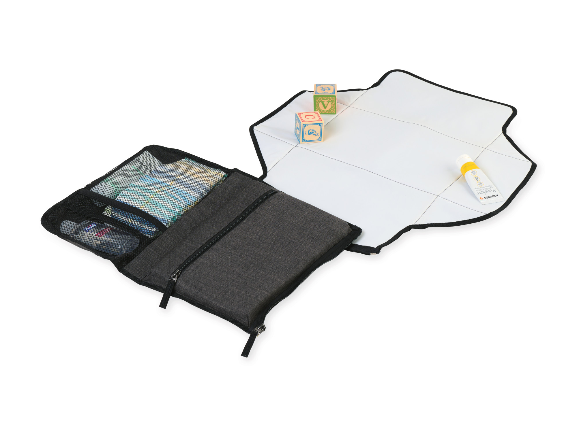Picture of Reagan Recycled rPET Portable Changing Pad Station - Charcoal Heather