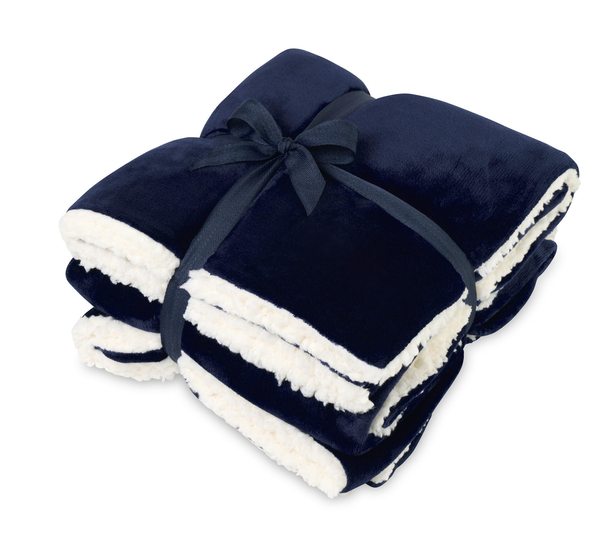 Picture of Mink Sherpa Blanket - Navy
