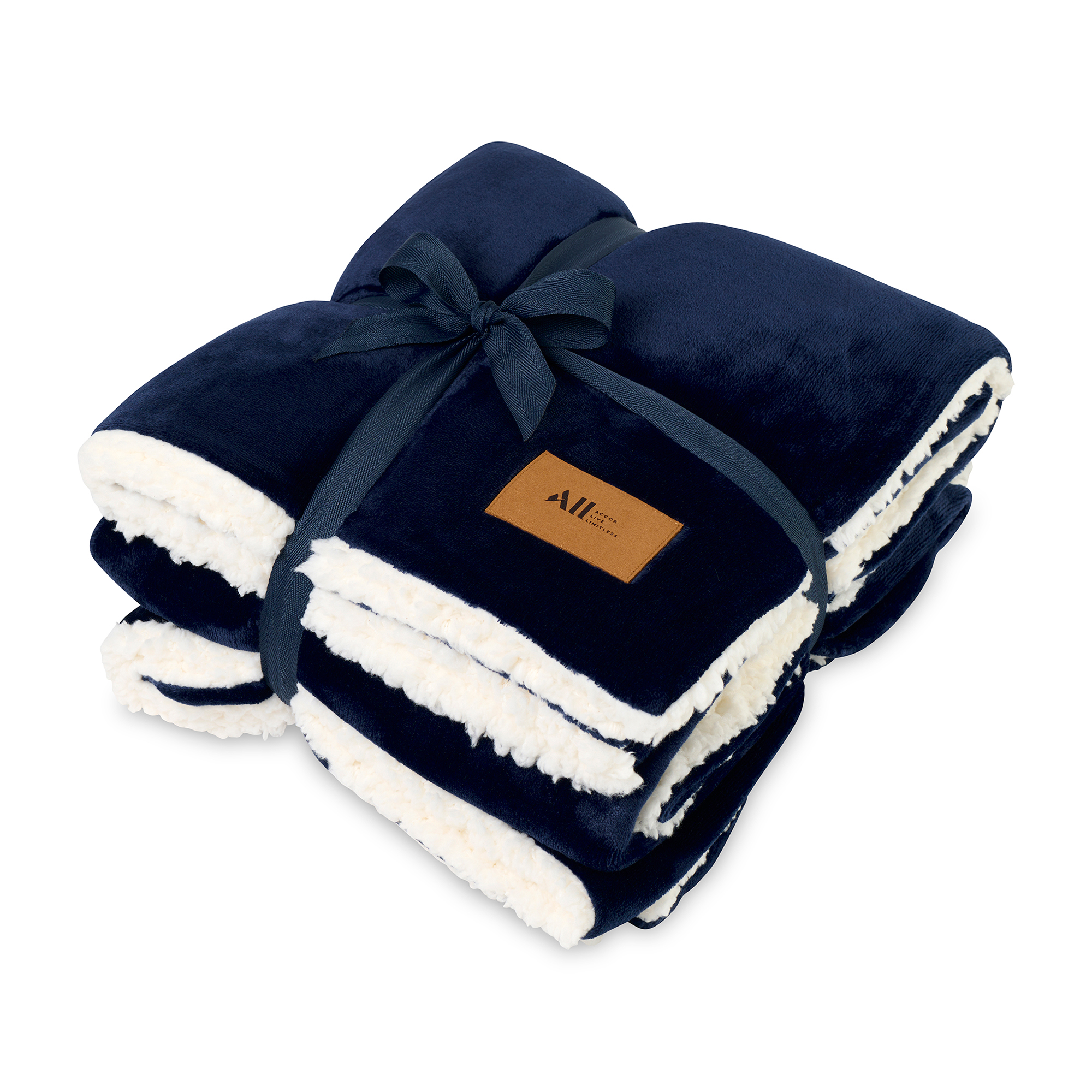 Picture of Mink Sherpa Blanket - Navy
