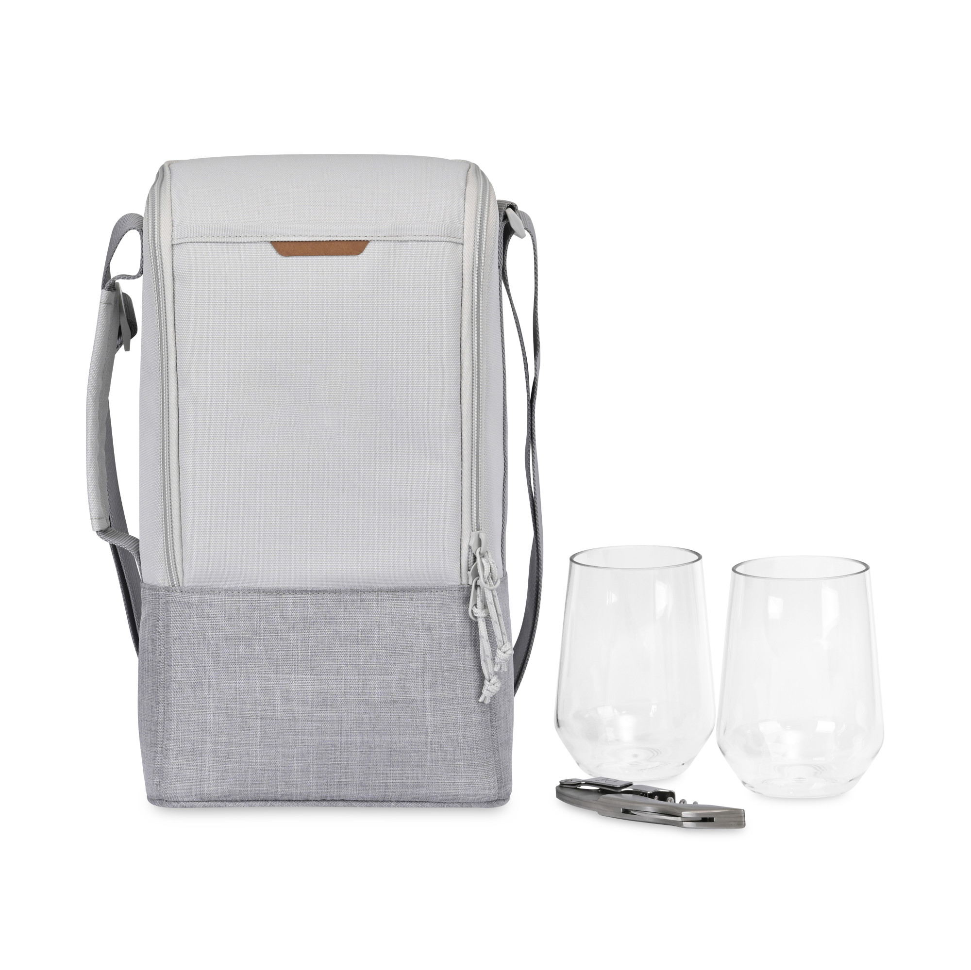 Picture of Parkview Recycled rPET Insulated Wine-to-Go Carry Tote - Greystone