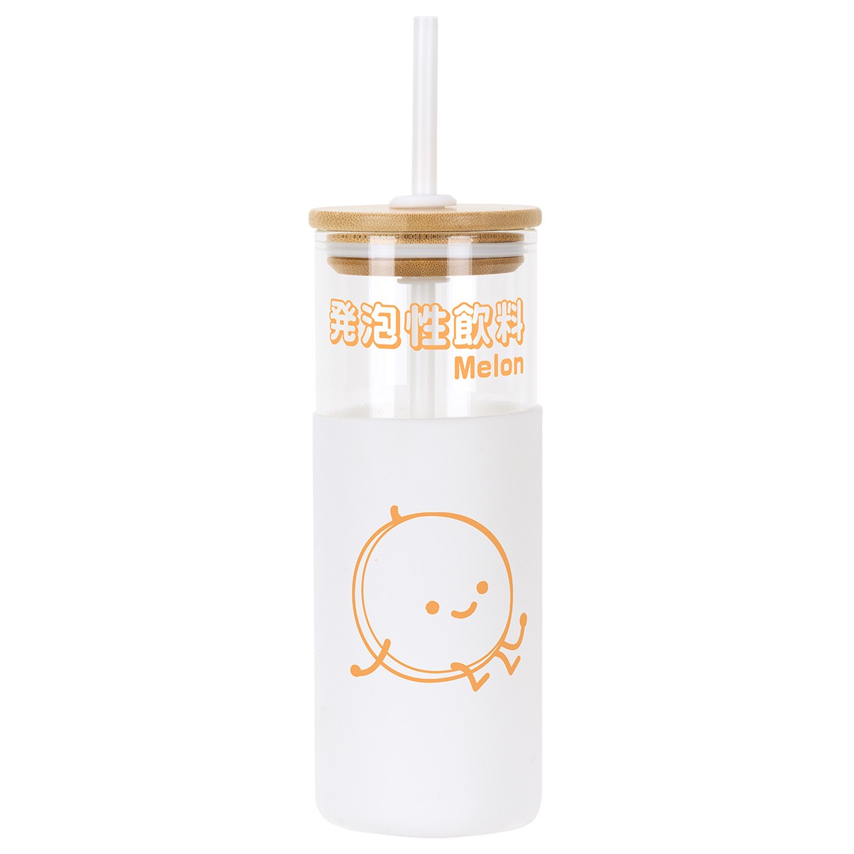 Picture of Stirling 18 oz Glass Tumbler with Silicone Sleeve & PP Straw