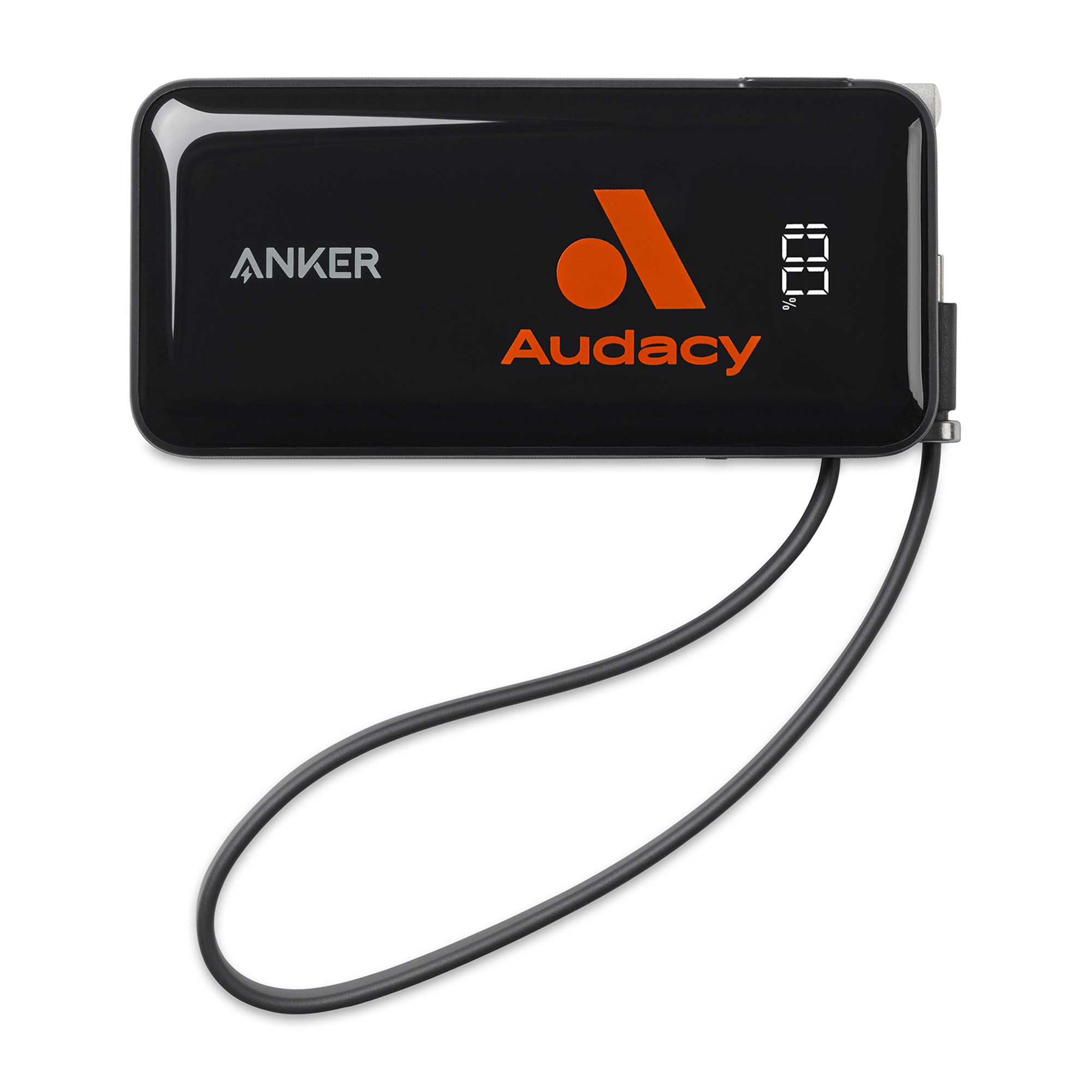 Picture of Anker Power Bank (10K, Fusion, Built-In Cable) - Black