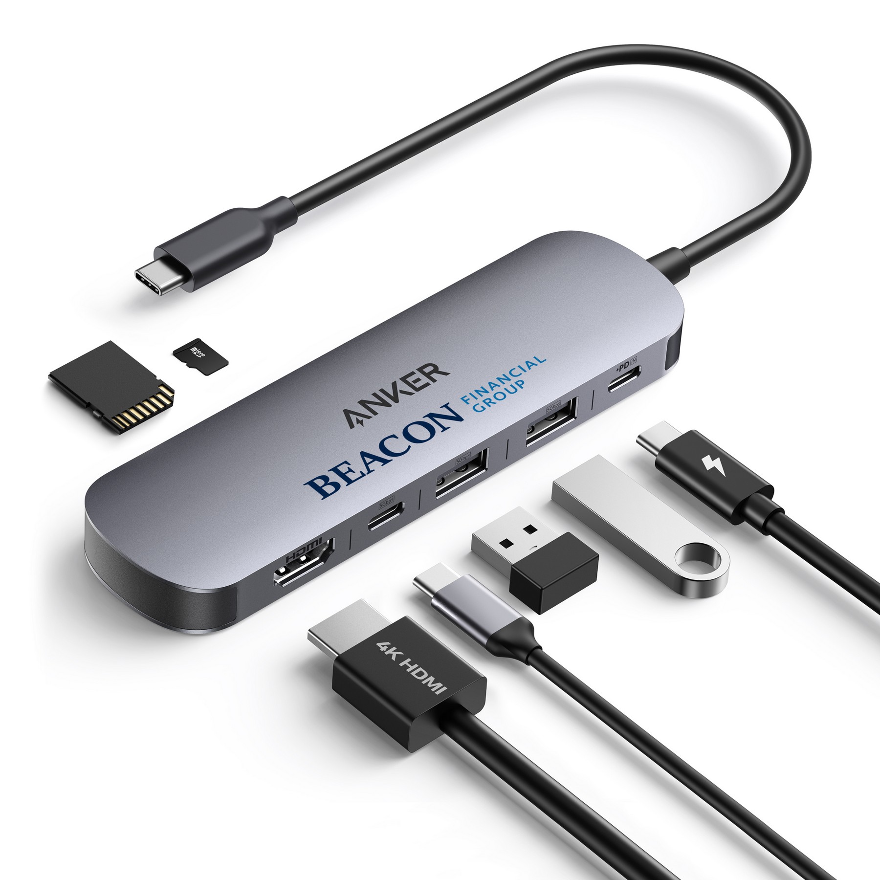 Picture of Anker USB-C Hub (7-in-1) - Pewter Silver