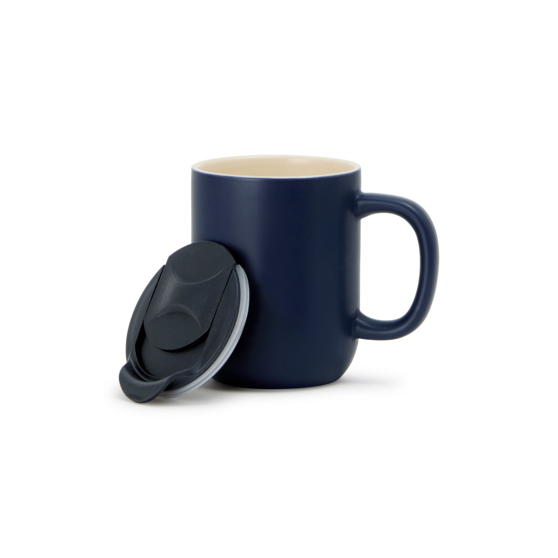 Picture of Milo Ceramic Lidded Mug - 12 Oz. - Navy