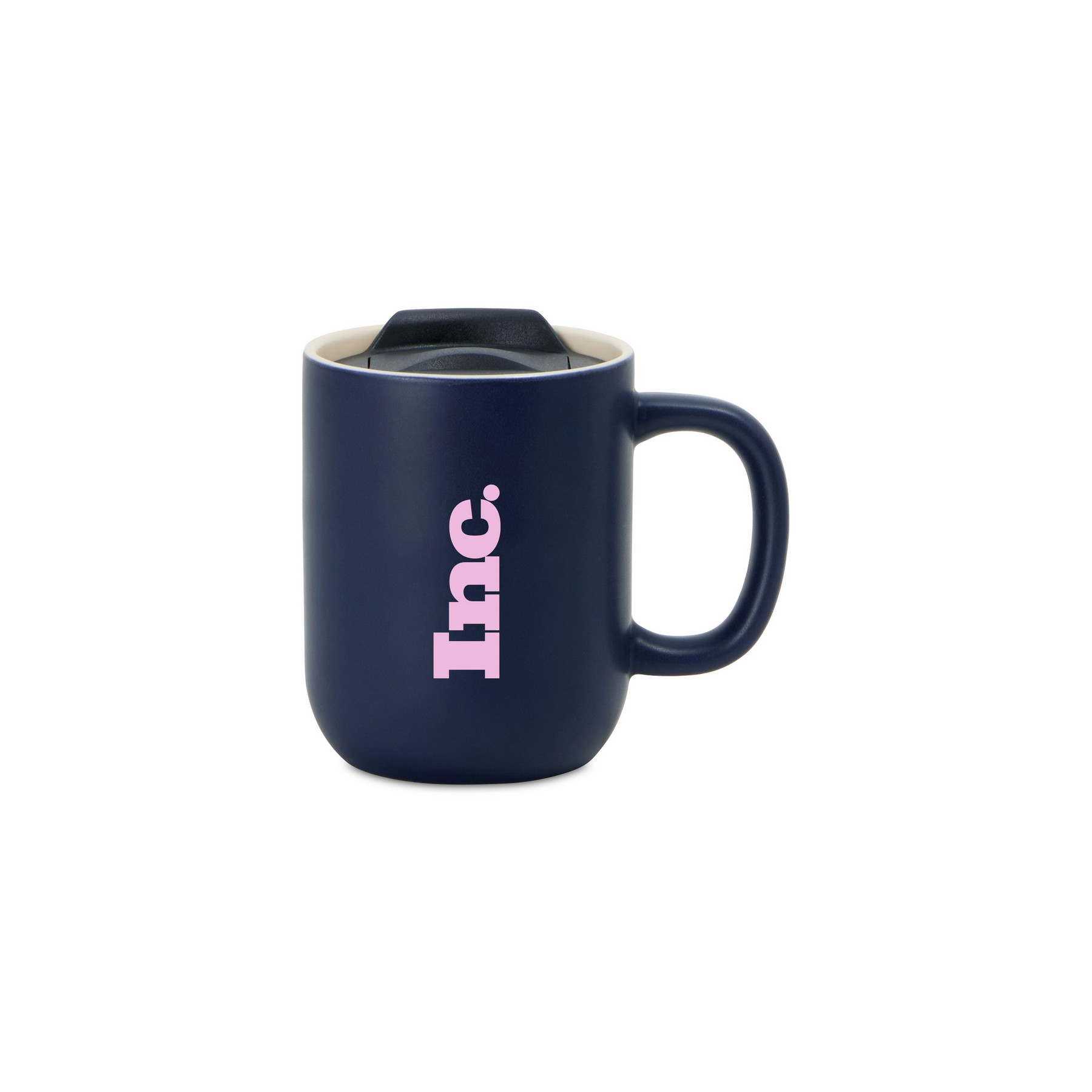 Picture of Milo Ceramic Lidded Mug - 12 Oz. - Navy
