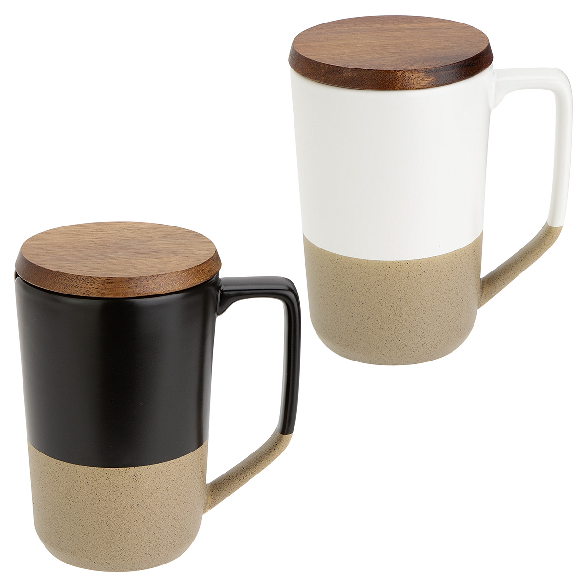 Picture of Bellaria 15 oz Ceramic Mug with Wood Lid