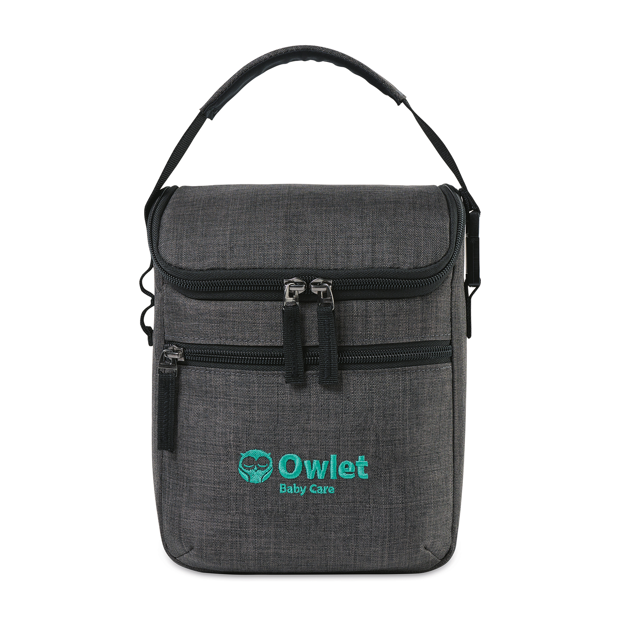 Picture of Reagan Recycled rPET Baby Bottle Cooler - Charcoal Heather