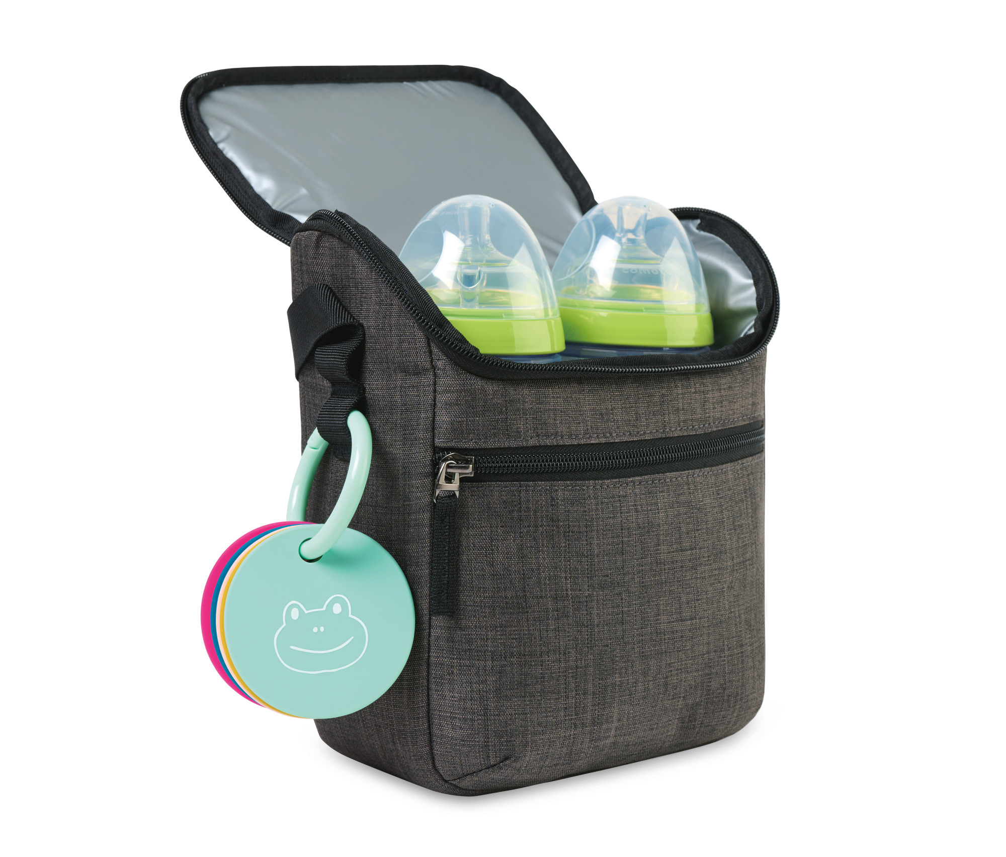 Picture of Reagan Recycled rPET Baby Bottle Cooler - Charcoal Heather