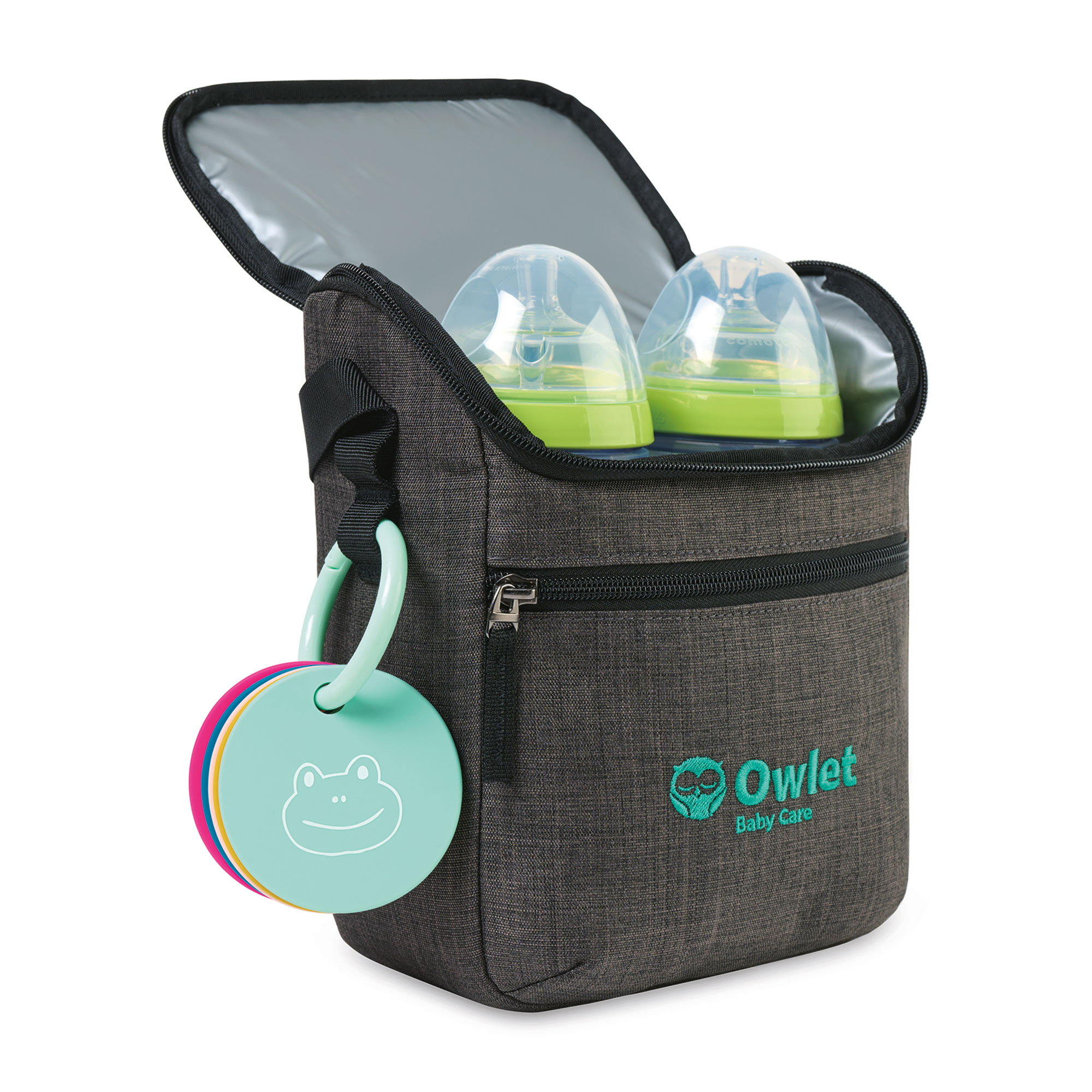 Picture of Reagan Recycled rPET Baby Bottle Cooler - Charcoal Heather
