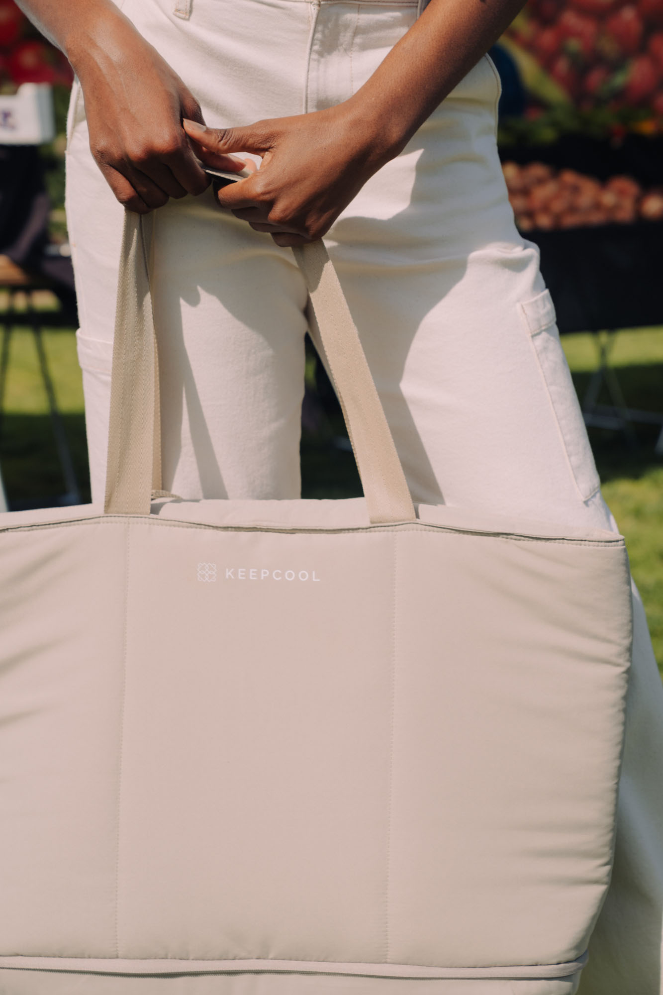 Picture of KEEPCOOL Rio Quilted Expandable Cooler - Latte