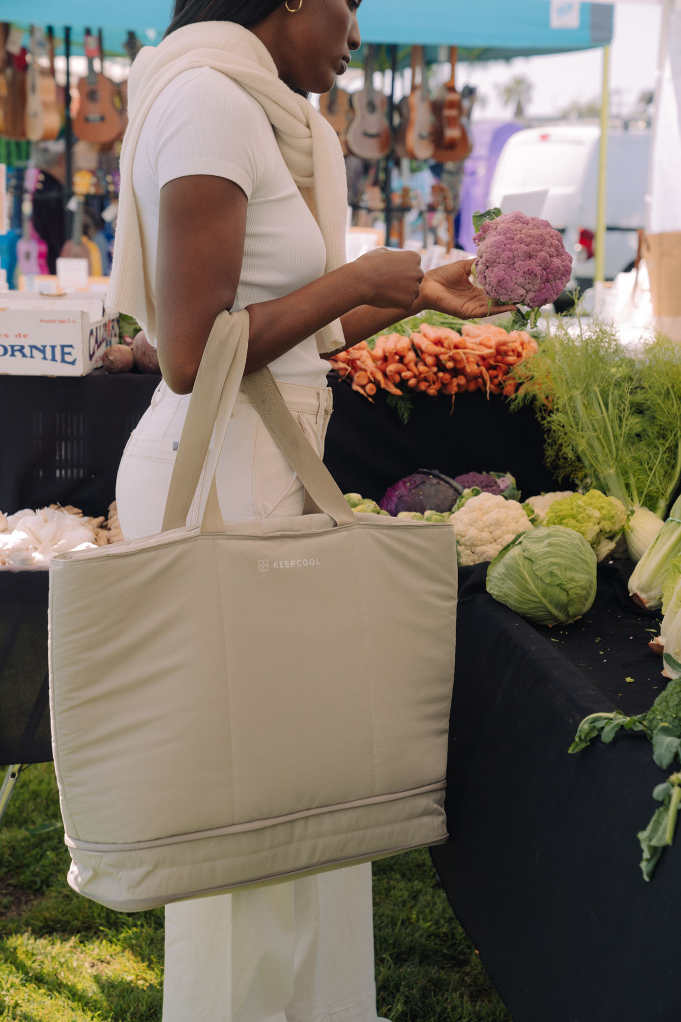 Picture of KEEPCOOL Rio Quilted Expandable Cooler - Latte