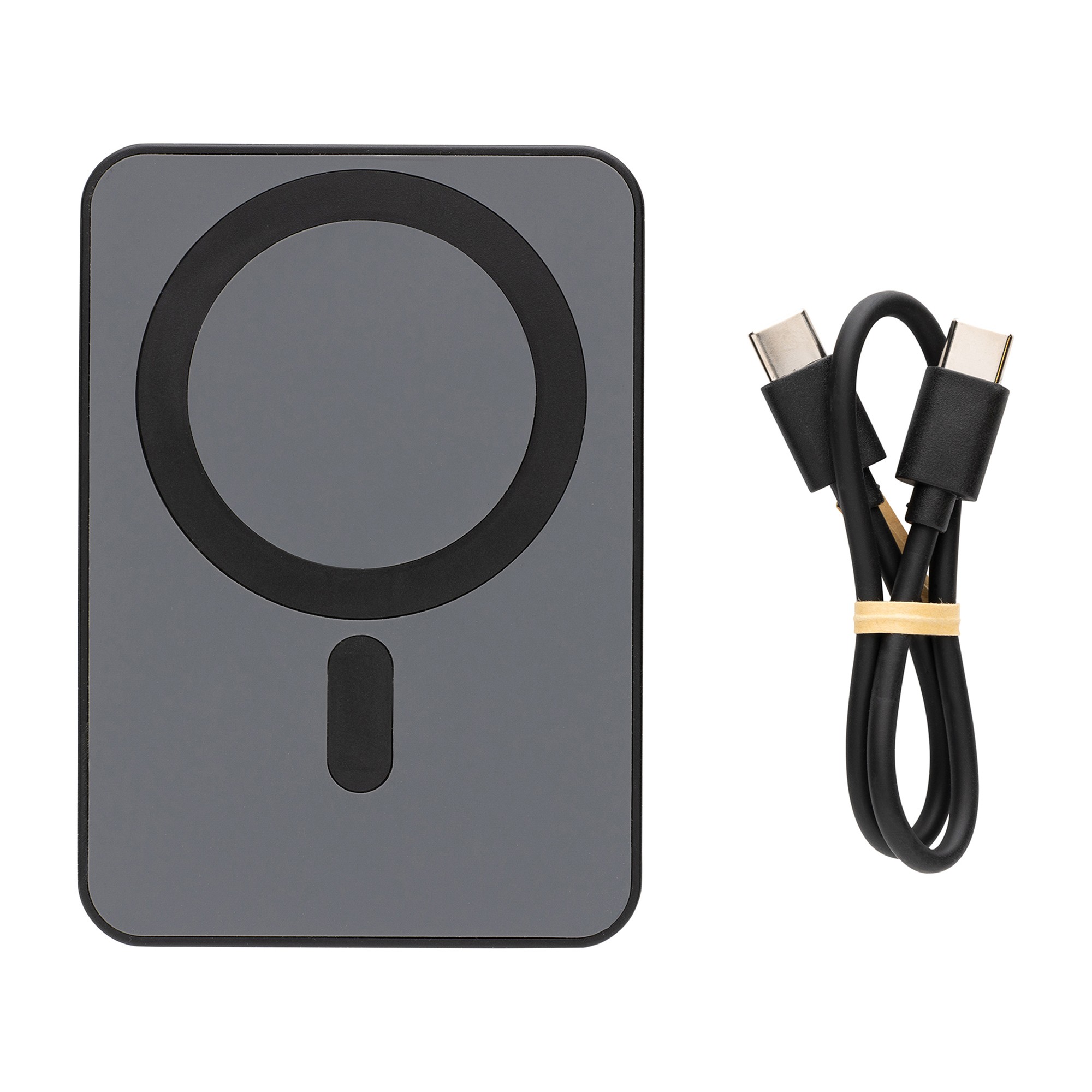 Picture of Magnetix Recycled Plastic 5000 mAh Magnetic Powerbank - Black