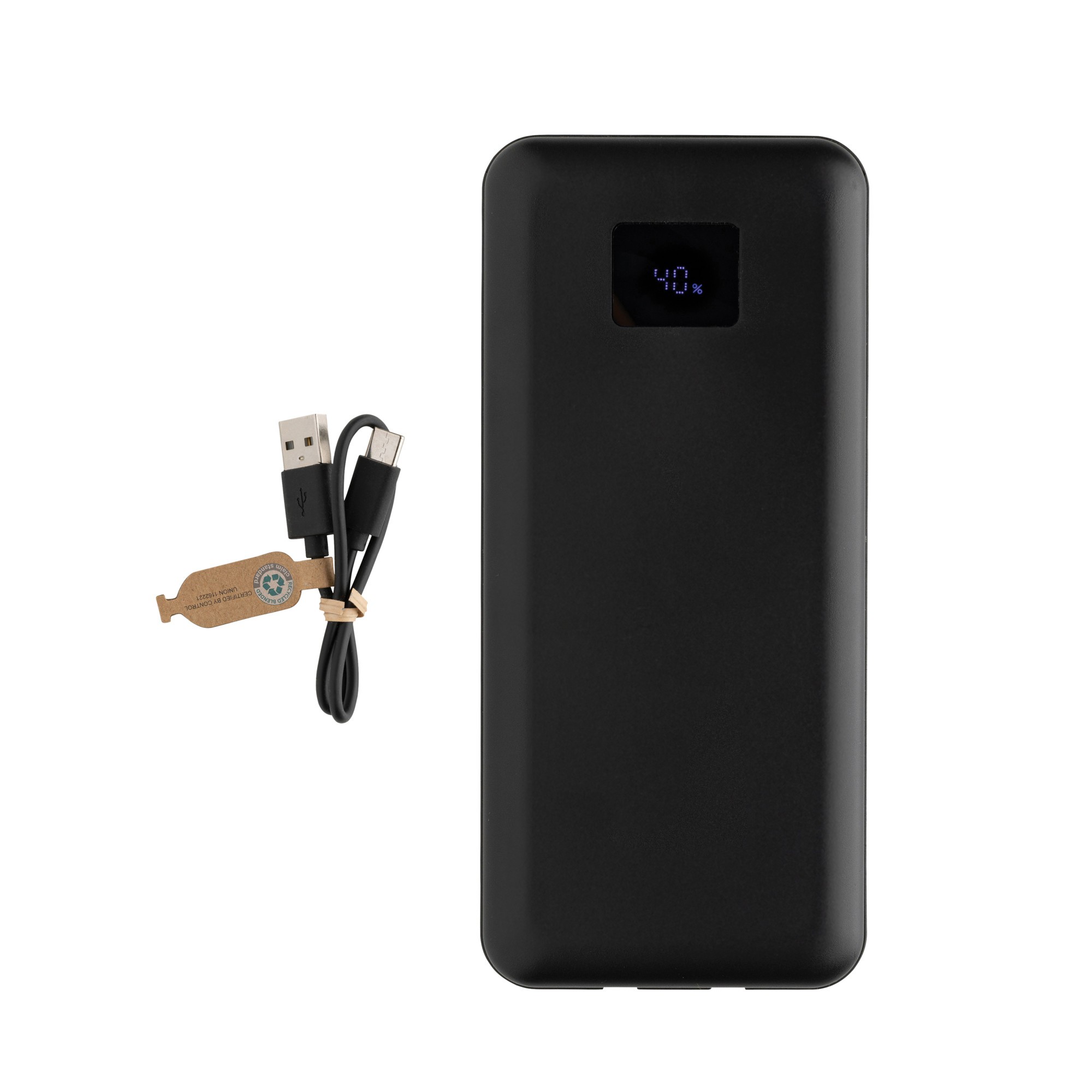 Picture of Gridley rPlastic 20000 65W Laptop Powerbank - Black