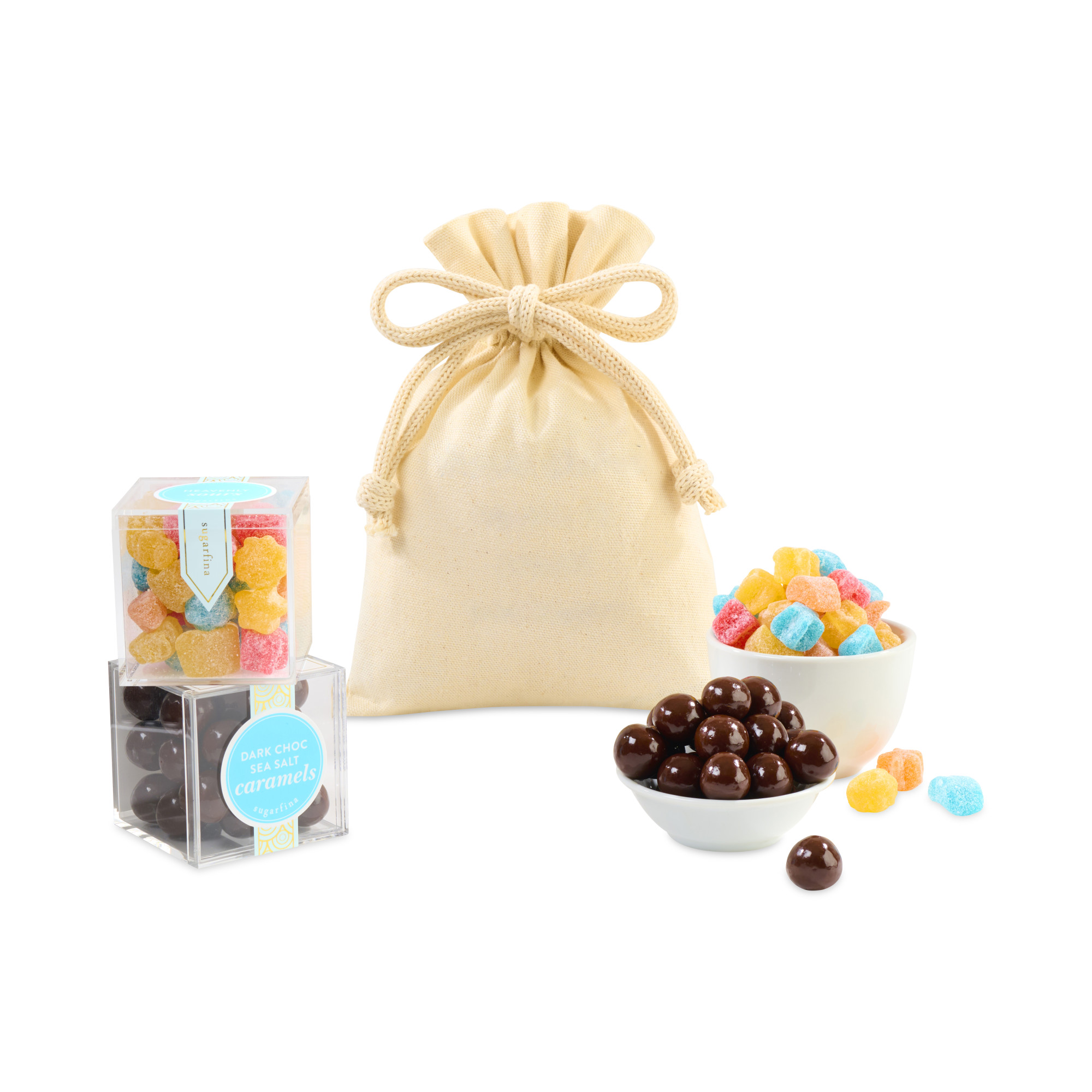 Picture of Sugarfina Dazzling Duo of Favorites Gift Bag - Natural