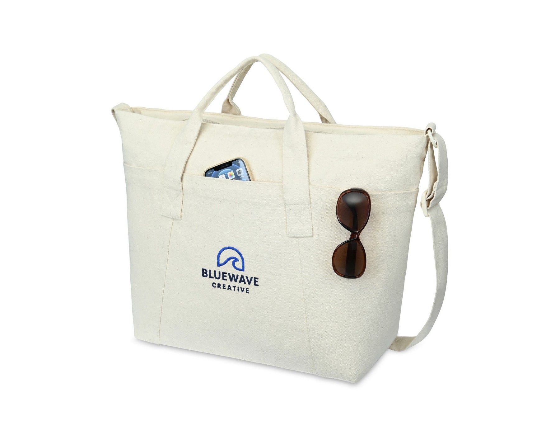 Picture of Recycled Cotton Weekender Tote - AWARE - Natural