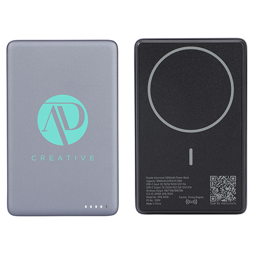 Picture of Royale Aluminum 5000mAh 20W Power Bank with 15W Magnetic Wireless Charger