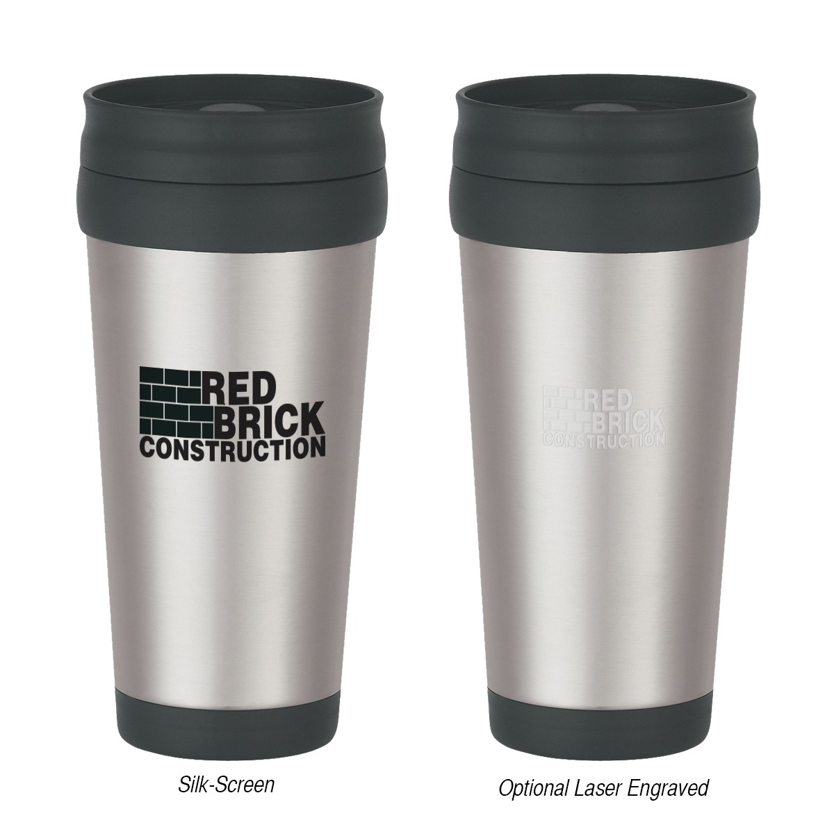 Picture of 16 Oz. Stainless Steel Slide Action Travel Tumbler