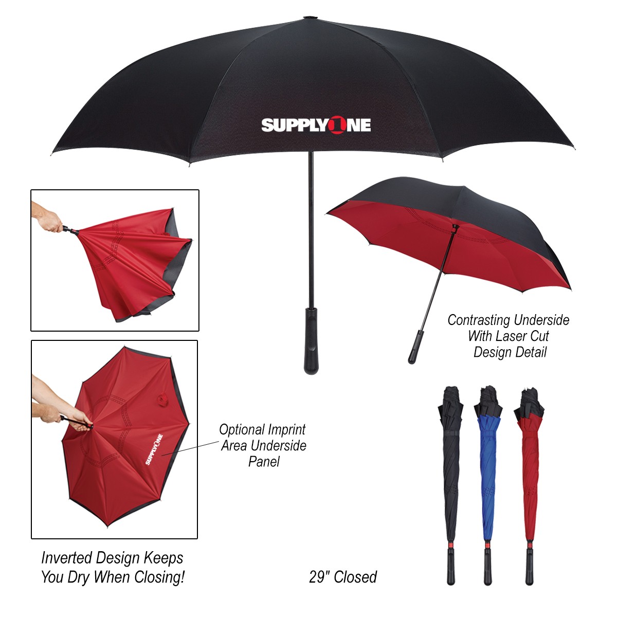 Picture of 48" Arc Two-tone Inversion Umbrella