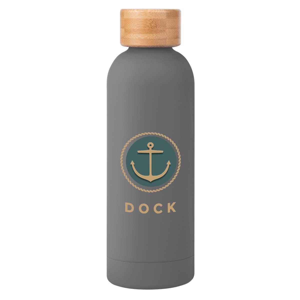 Picture of 17 Oz. Blair Recycled Stainless Steel Bottle With Bamboo Lid