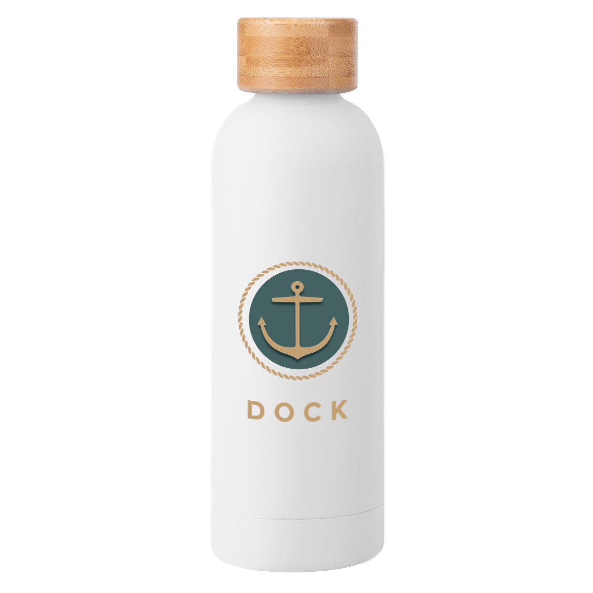 Picture of 17 Oz. Blair Recycled Stainless Steel Bottle With Bamboo Lid