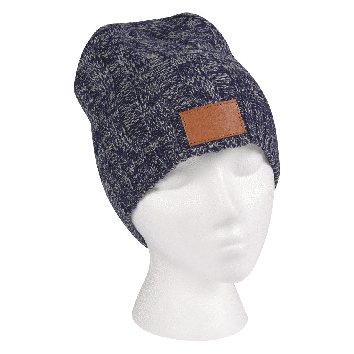 Picture of Knit Beanie With Leather Tag