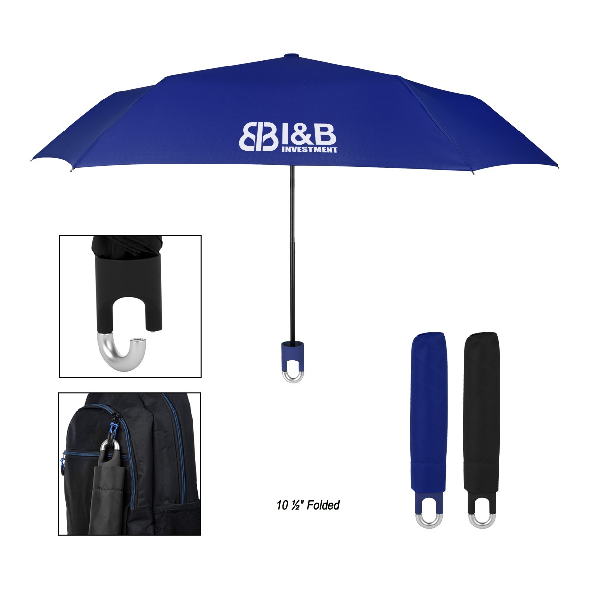 Picture of 38" Arc Clipper Compact Telescopic Umbrella