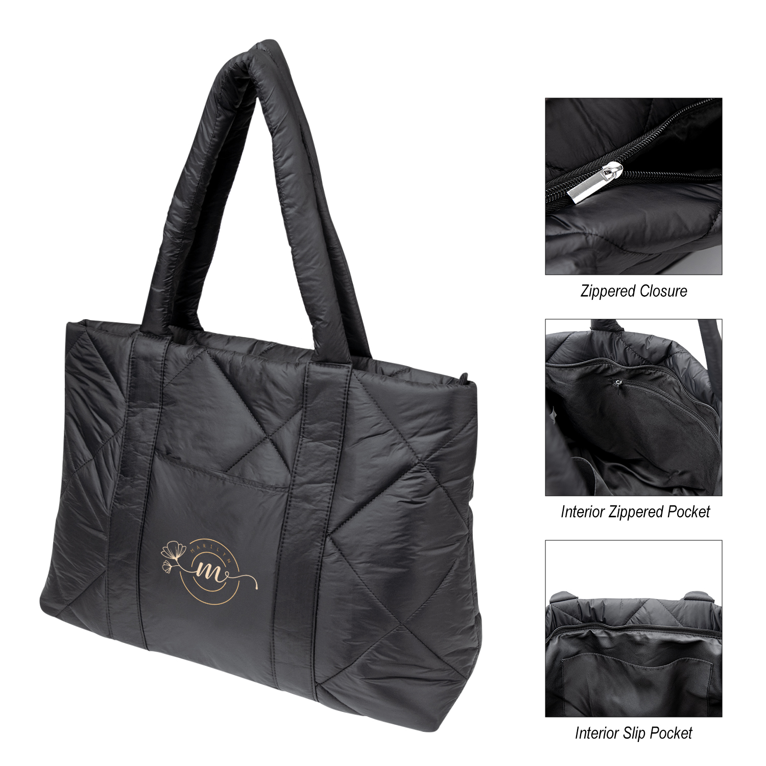 Picture of Luxe Quilted Puffer Tote Bag
