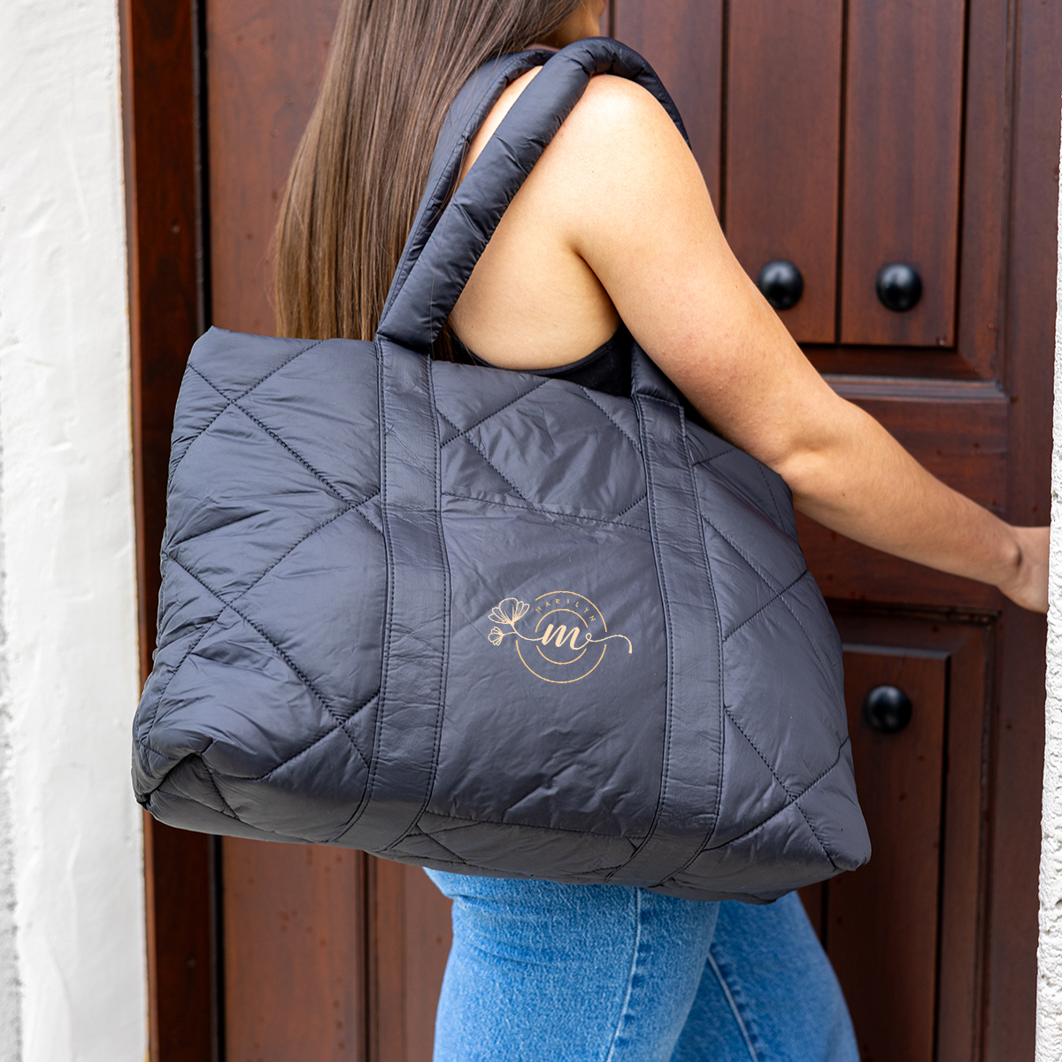 Picture of Luxe Quilted Puffer Tote Bag
