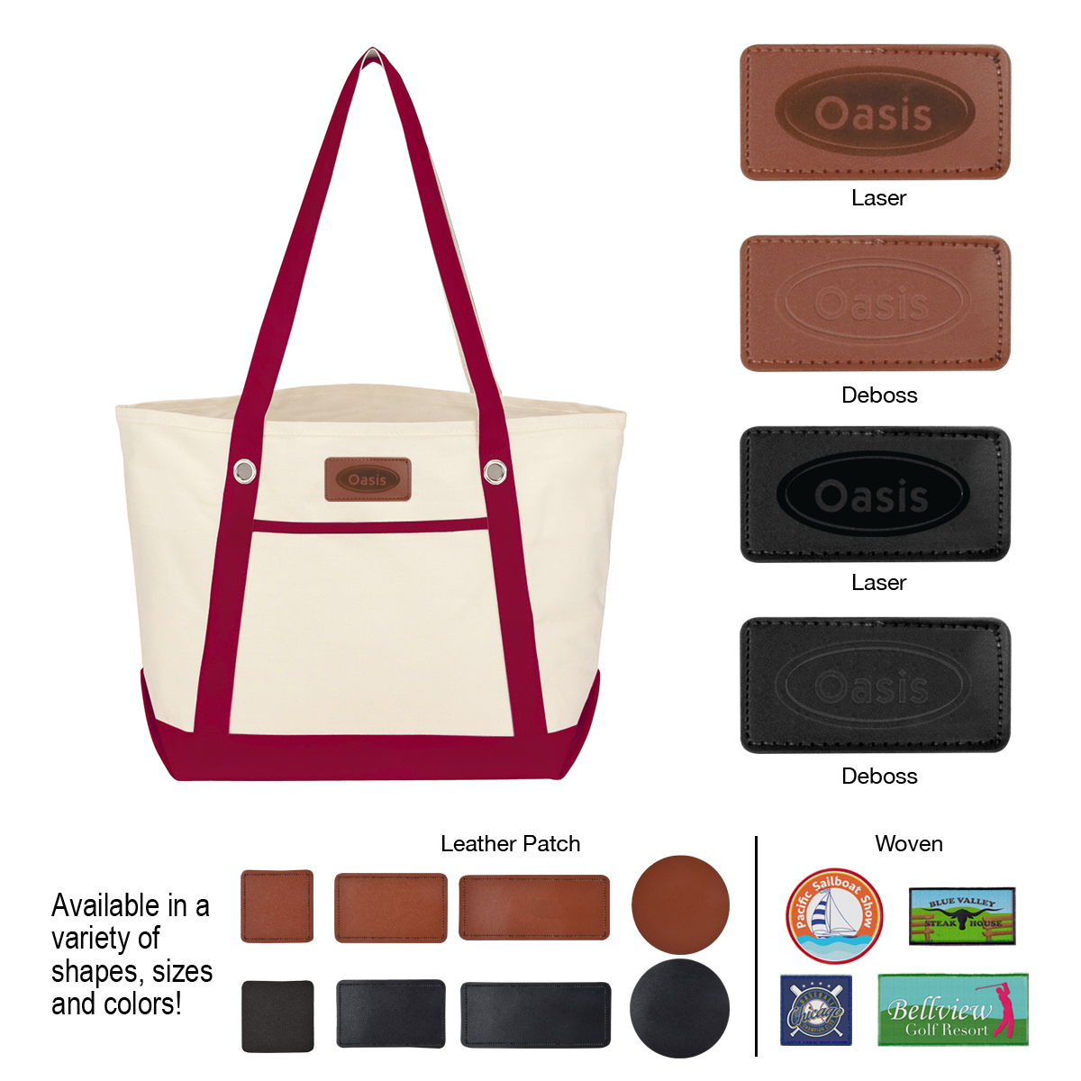 Picture of Medium Cotton Canvas Sailing Tote Bag