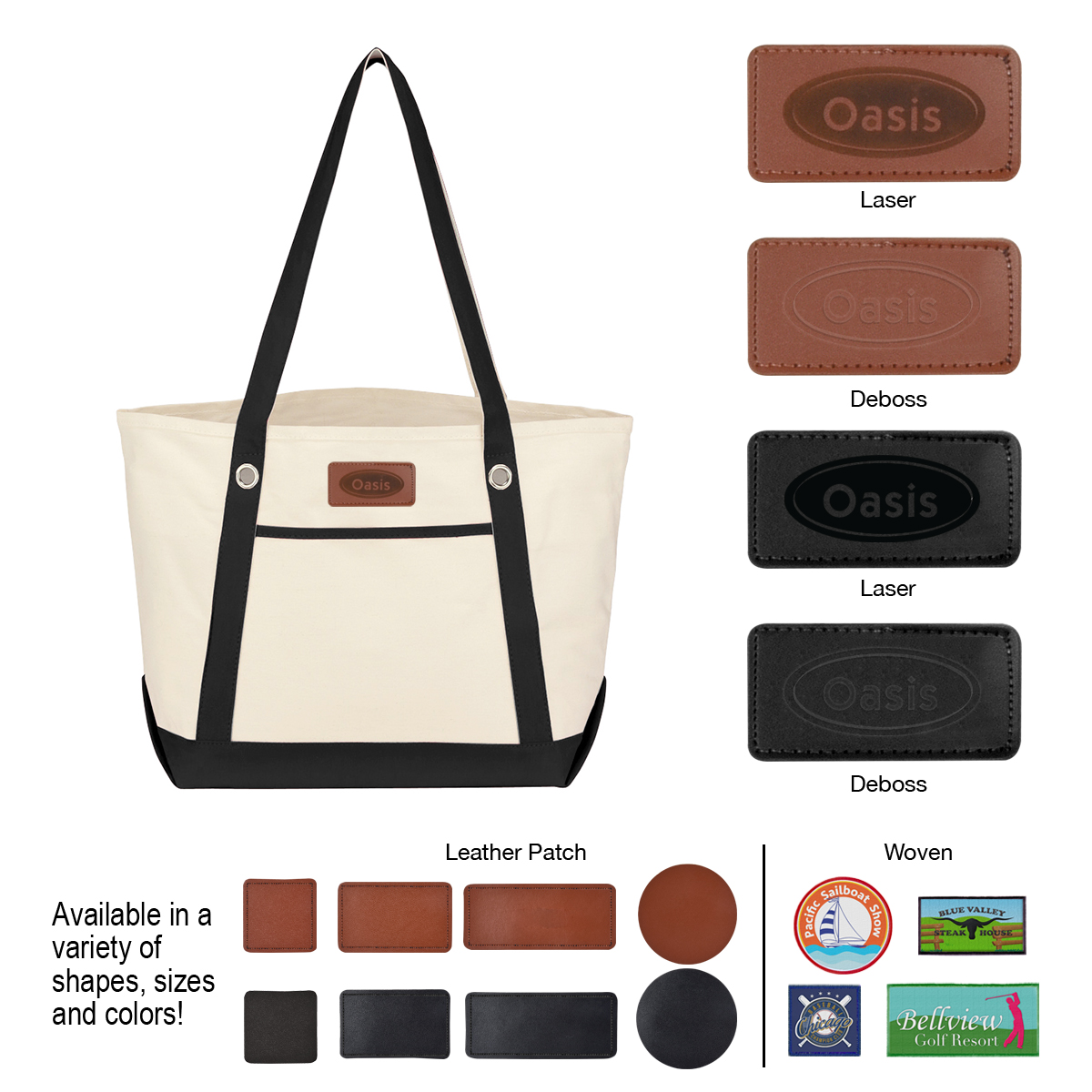 Picture of Medium Cotton Canvas Sailing Tote Bag