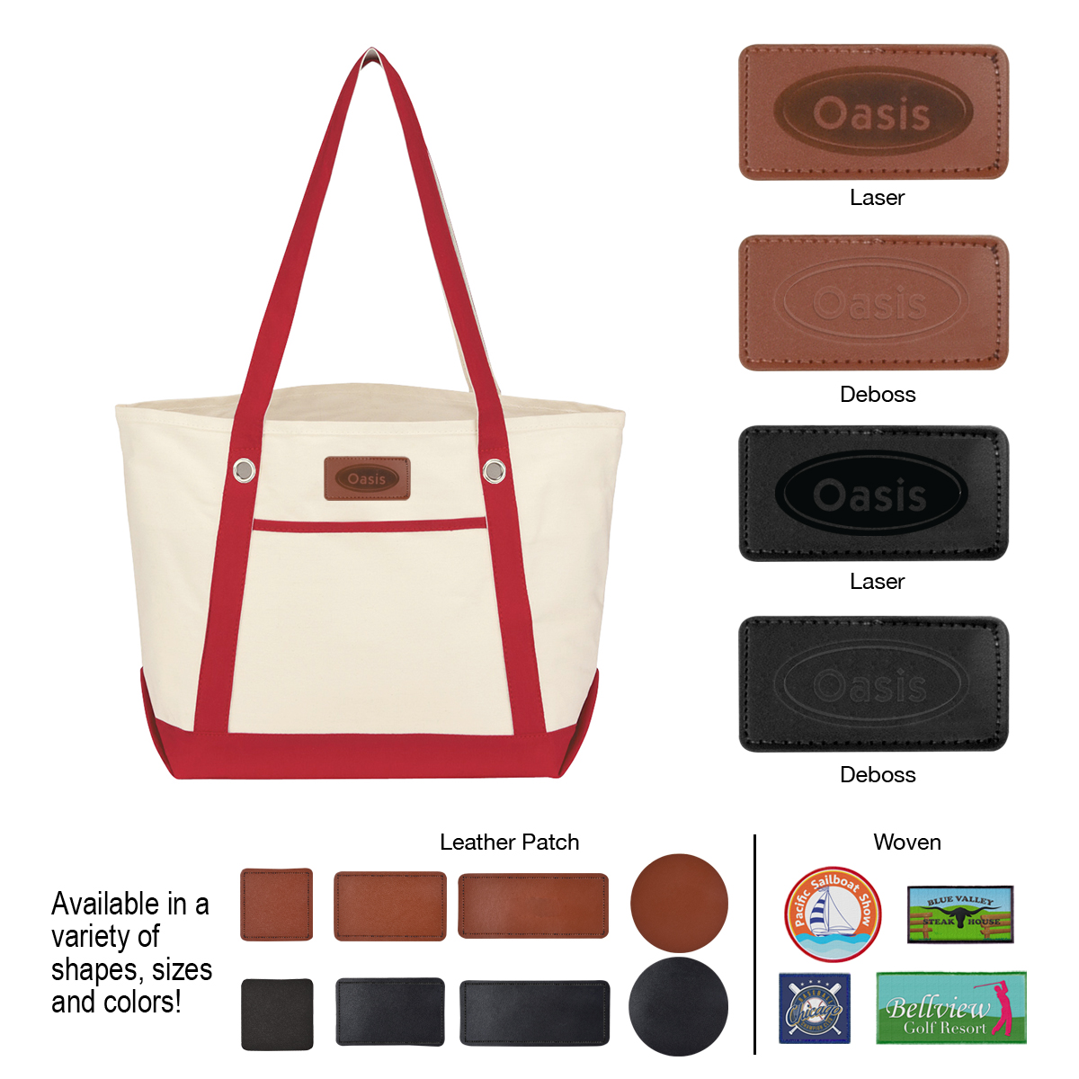 Picture of Medium Cotton Canvas Sailing Tote Bag