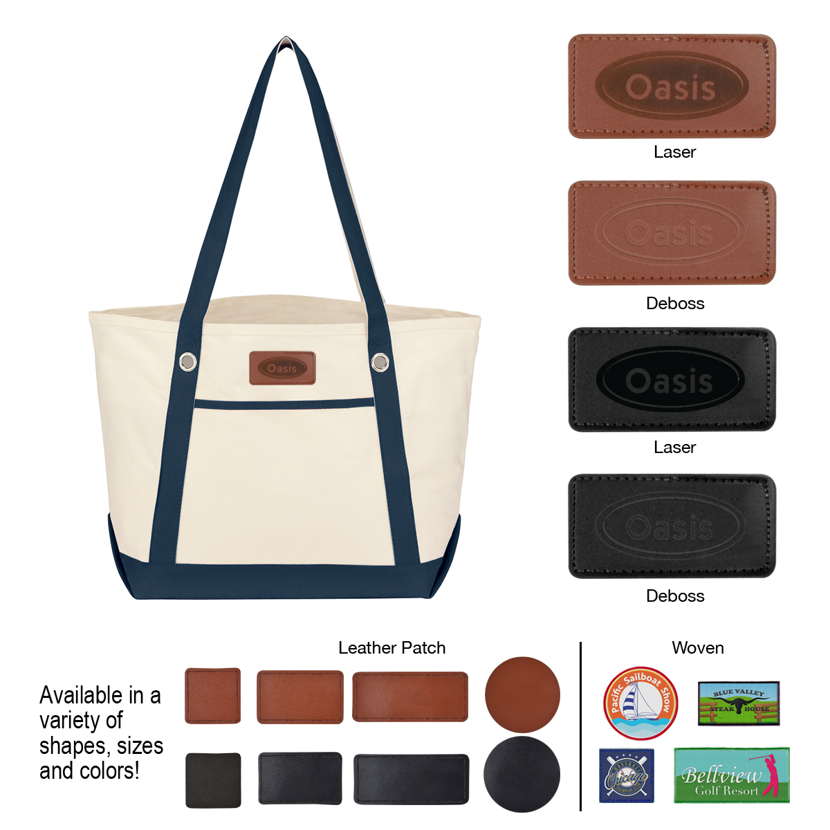 Picture of Medium Cotton Canvas Sailing Tote Bag