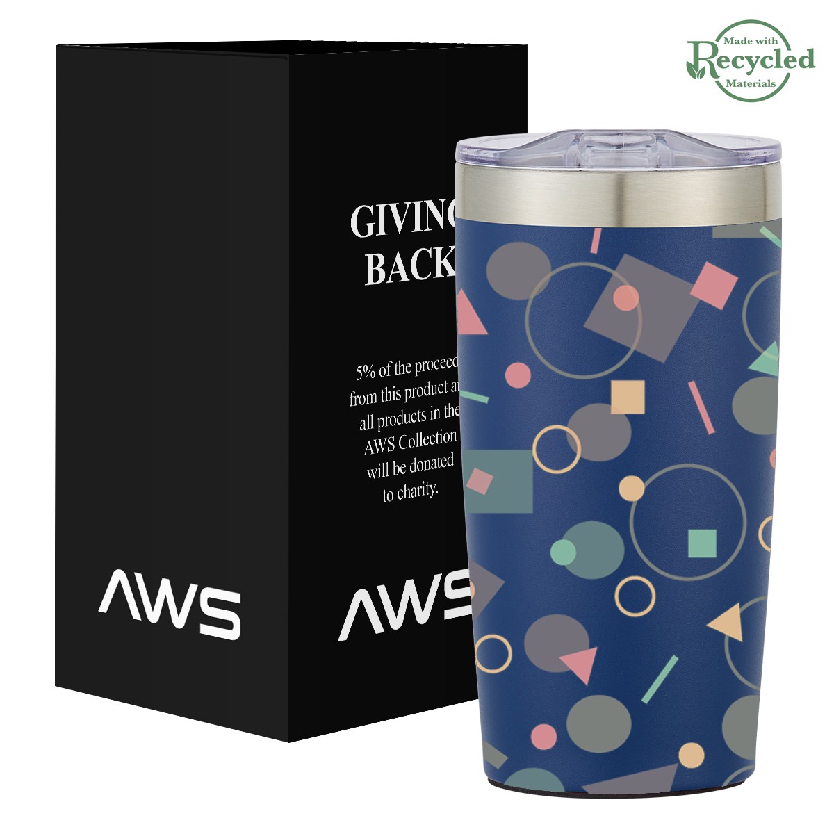 Picture of Aws 20 Oz. Full Color Two-tone Himalayan Tumbler