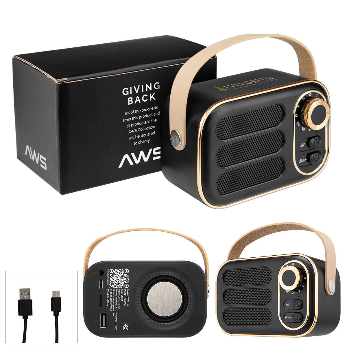 Picture of Aws Retro Boom Fm Radio & Wireless Speaker