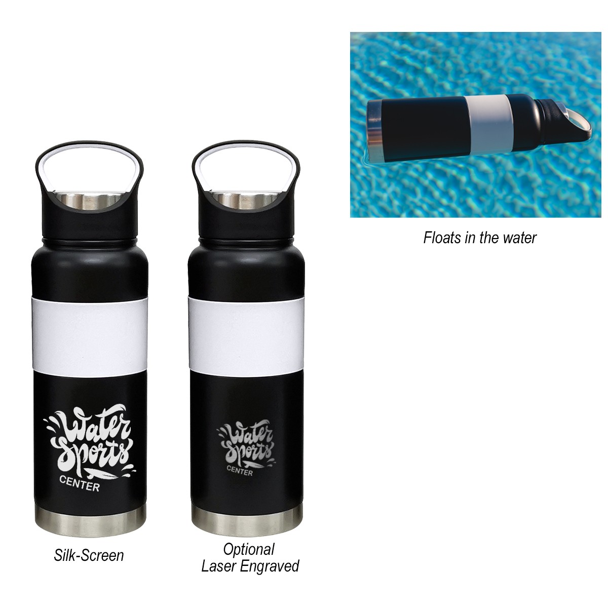 Picture of 24 Oz. Floating Stainless Steel Bottle