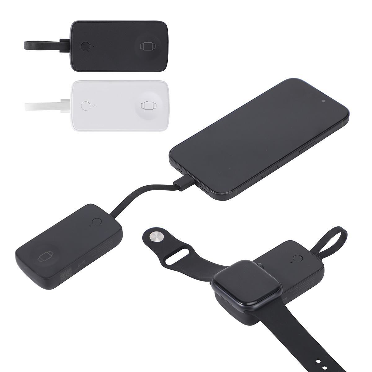 Picture of Baron 2000mAh Power Bank with Watch Charger & Built-In Cable
