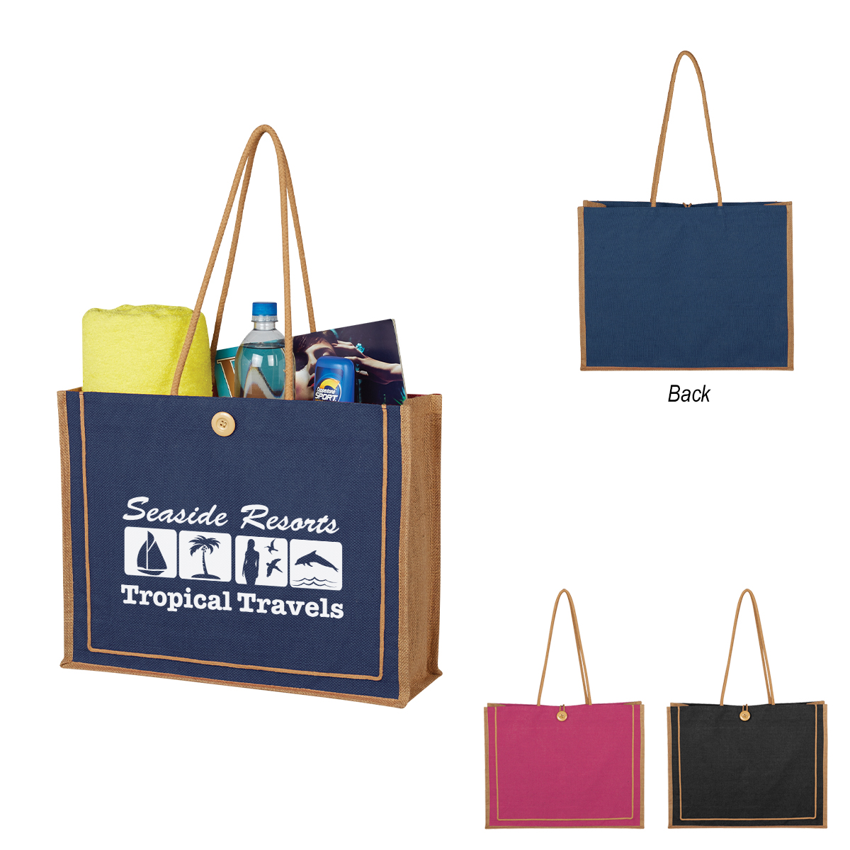 Picture of Paradise Jute Tote Bag