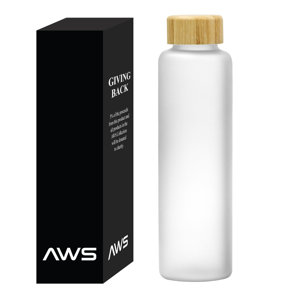 Picture of Aws 20 Oz. Belle Glass Bottle With Bamboo Lid