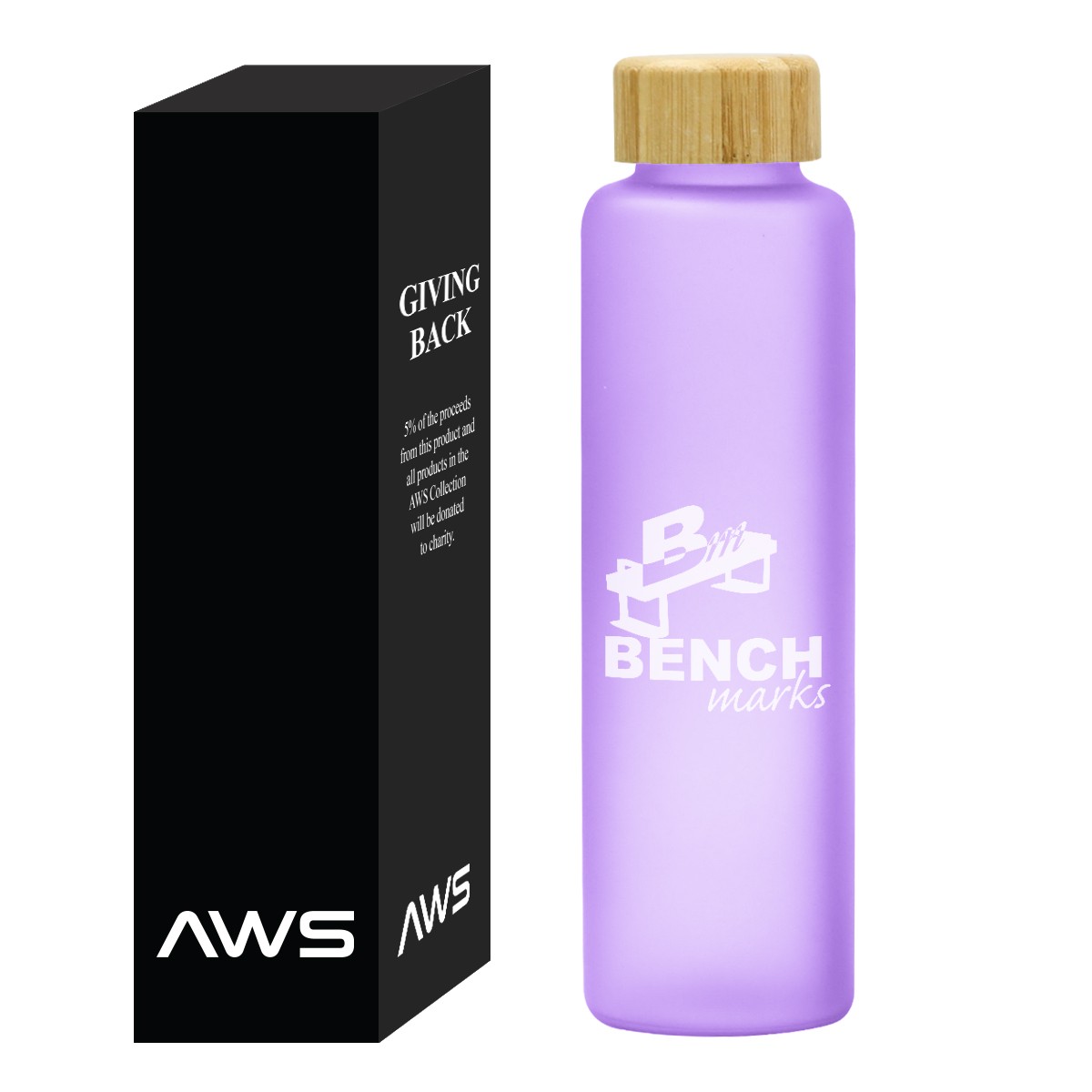 Picture of Aws 20 Oz. Belle Glass Bottle With Bamboo Lid