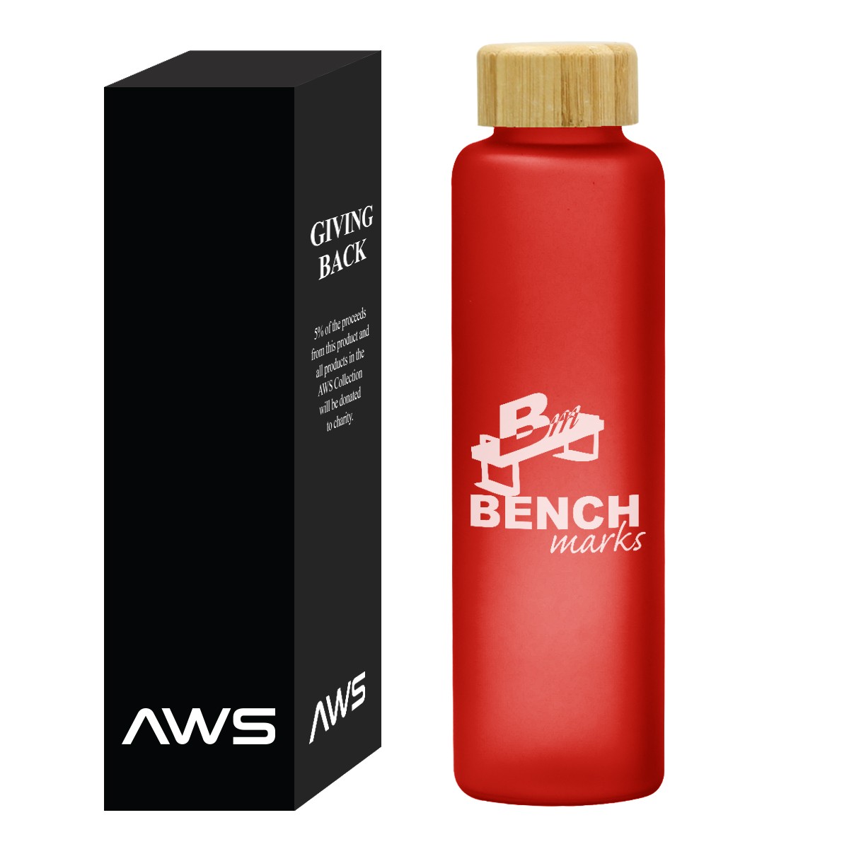 Picture of Aws 20 Oz. Belle Glass Bottle With Bamboo Lid