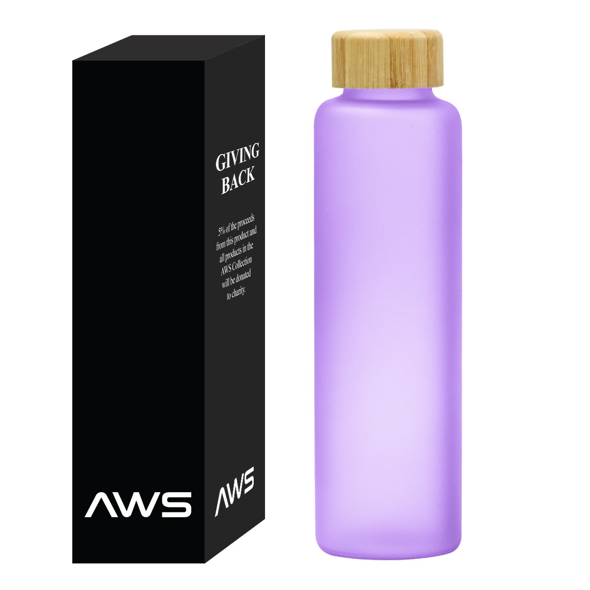 Picture of Aws 20 Oz. Belle Glass Bottle With Bamboo Lid
