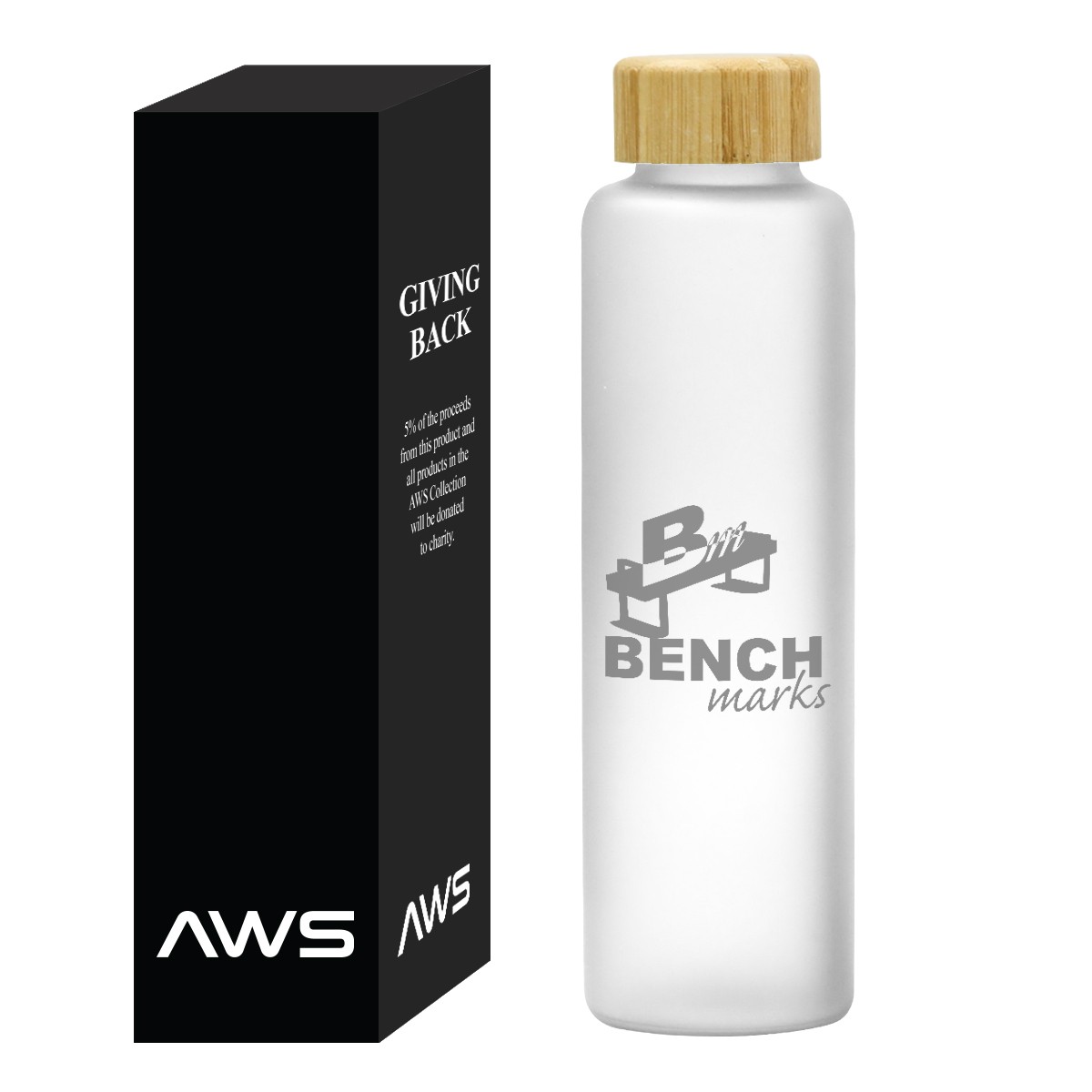 Picture of Aws 20 Oz. Belle Glass Bottle With Bamboo Lid