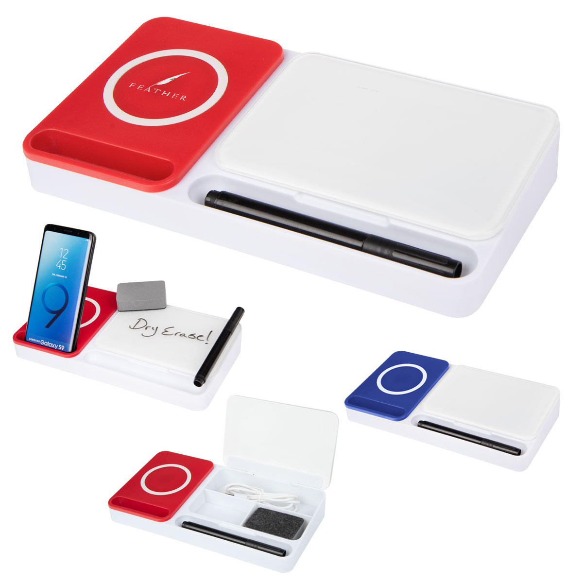 Picture of Desk Organizer With Wireless Charger & Dry Erase Board