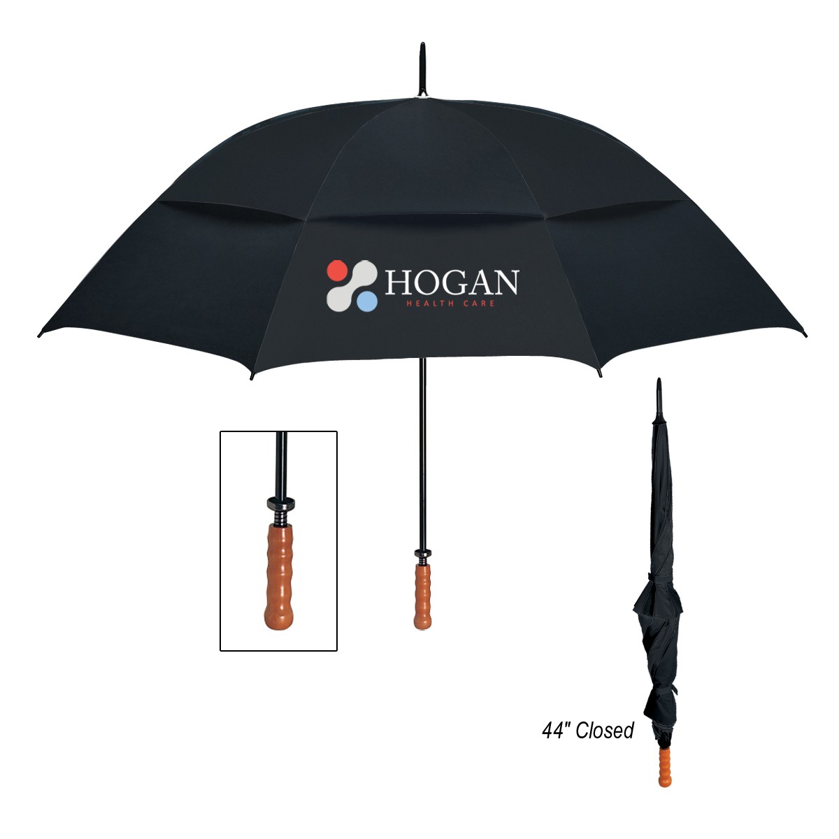 Picture of 68" Arc Windproof Vented Umbrella