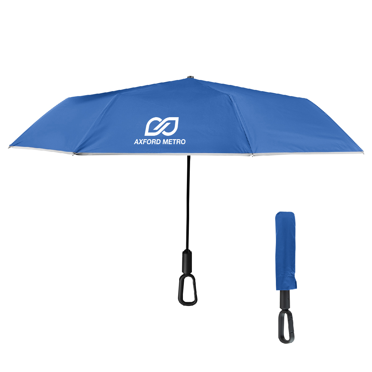 Picture of 46" Arc Reflective Umbrella With Carabiner Handle