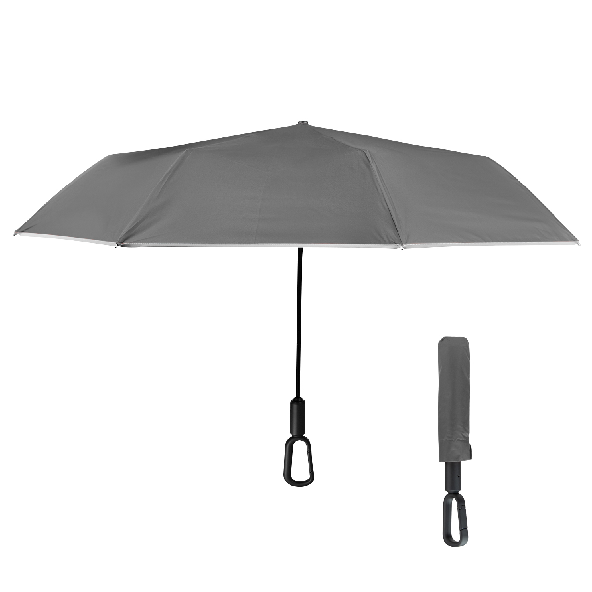 Picture of 46" Arc Reflective Umbrella With Carabiner Handle