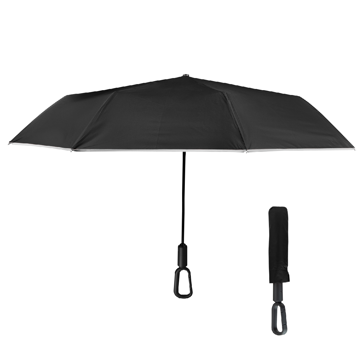 Picture of 46" Arc Reflective Umbrella With Carabiner Handle