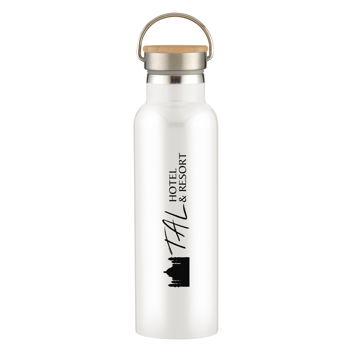 Picture of 21 Oz. Tipton Recycled Stainless Steel Bottle With Bamboo Lid